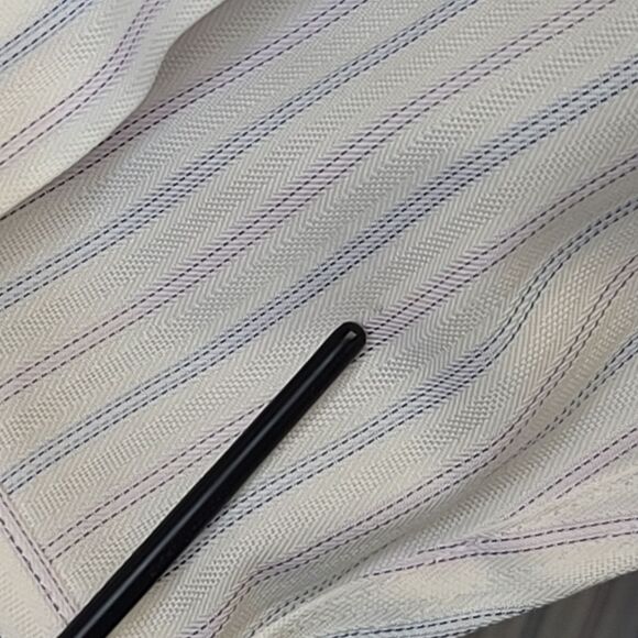 Joseph Abboud Mens 16-32 Tailored Fit Cotton White Striped White Dress Shirt - Picture 15 of 16